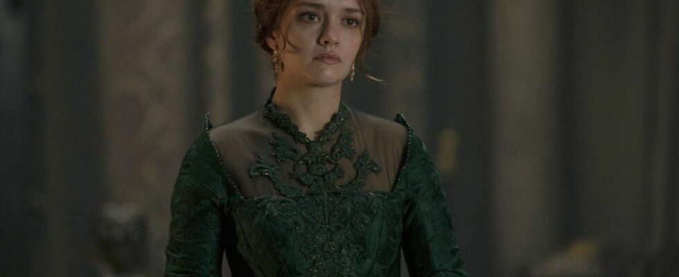 Olivia Cooke as Alicent Hightower on House of the Dragon.