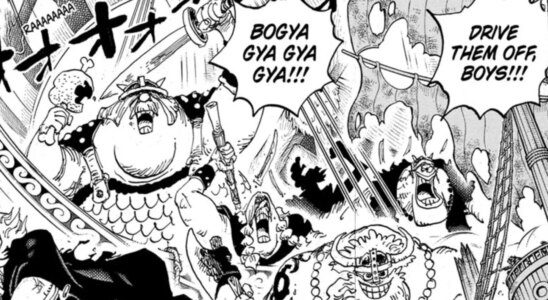 The Giant Pirates attack the Marines in One Piece