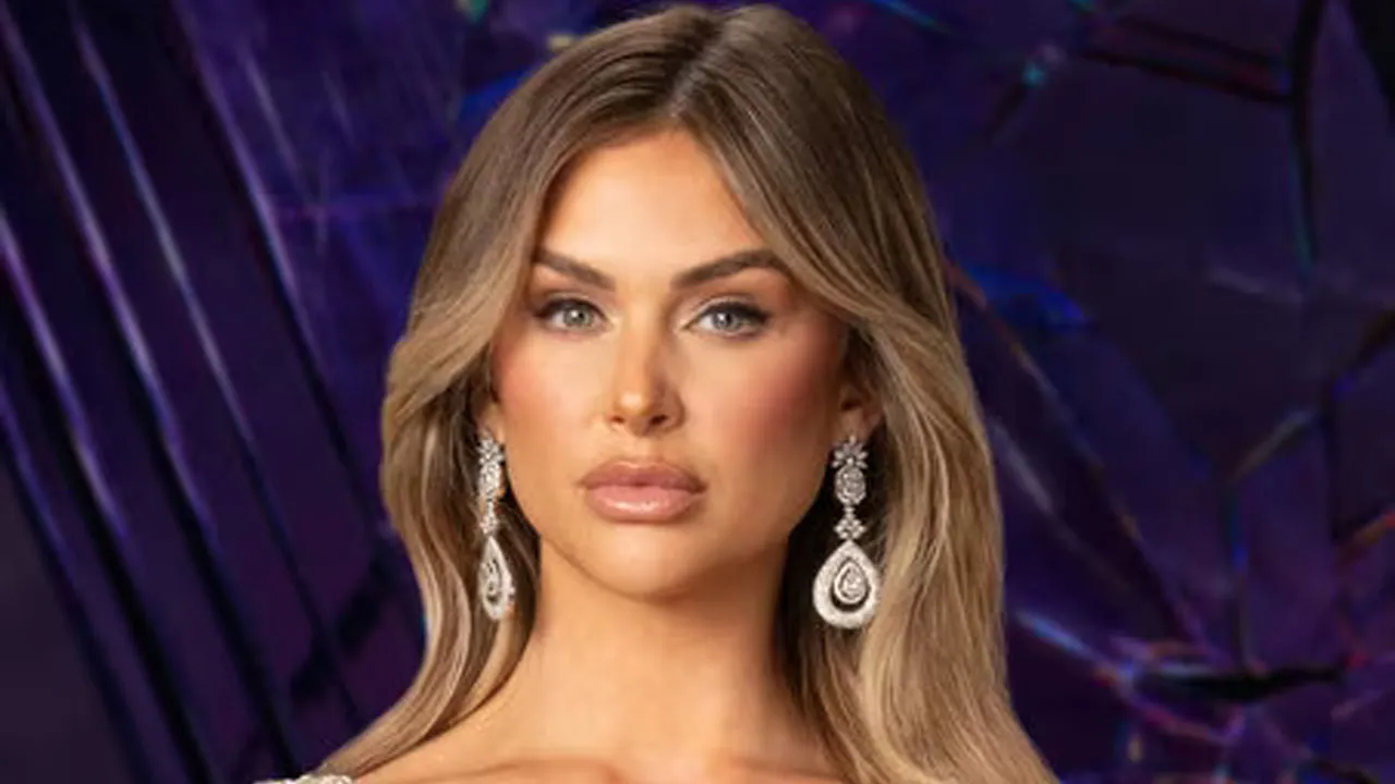 Blonde-haired Lala Kent from Vanderpump Rules, wearing large earrings.