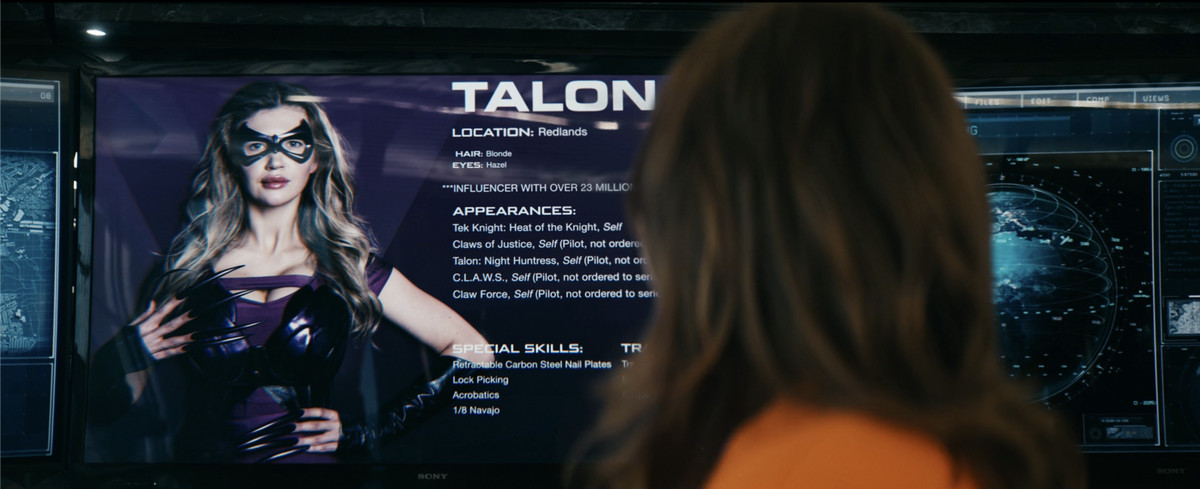 Une capture d'écran de The Boys saison 4 du profil de Talon