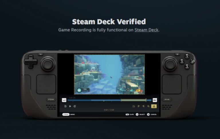 Steam Deck obtient un enregistreur de jeu intégré