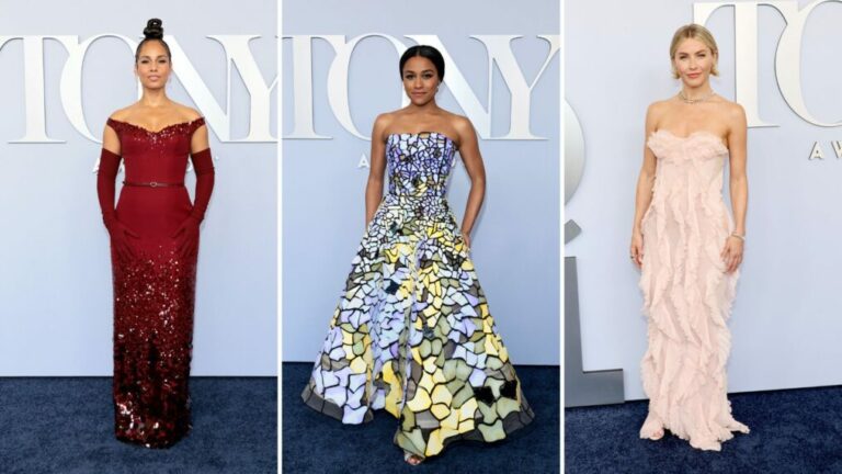 Alicia Keys, Ariana DeBose, and Julianne Hough on the Tony Awards red carpet on June 16, 2024