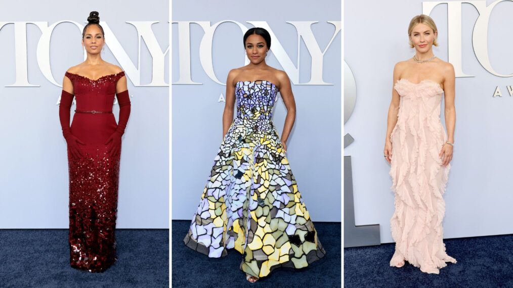 Alicia Keys, Ariana DeBose, and Julianne Hough on the Tony Awards red carpet on June 16, 2024