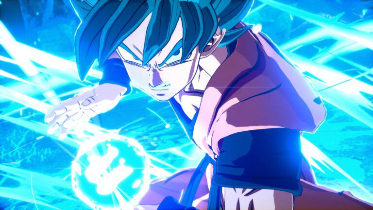 Goku charging up in Dragon Ball: Sparking Zero.