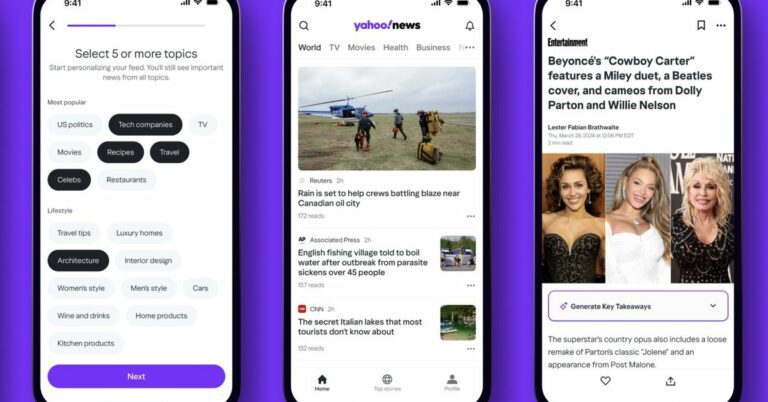 Yahoo ressuscite Artifact dans une nouvelle application d’actualités alimentée par l’IA