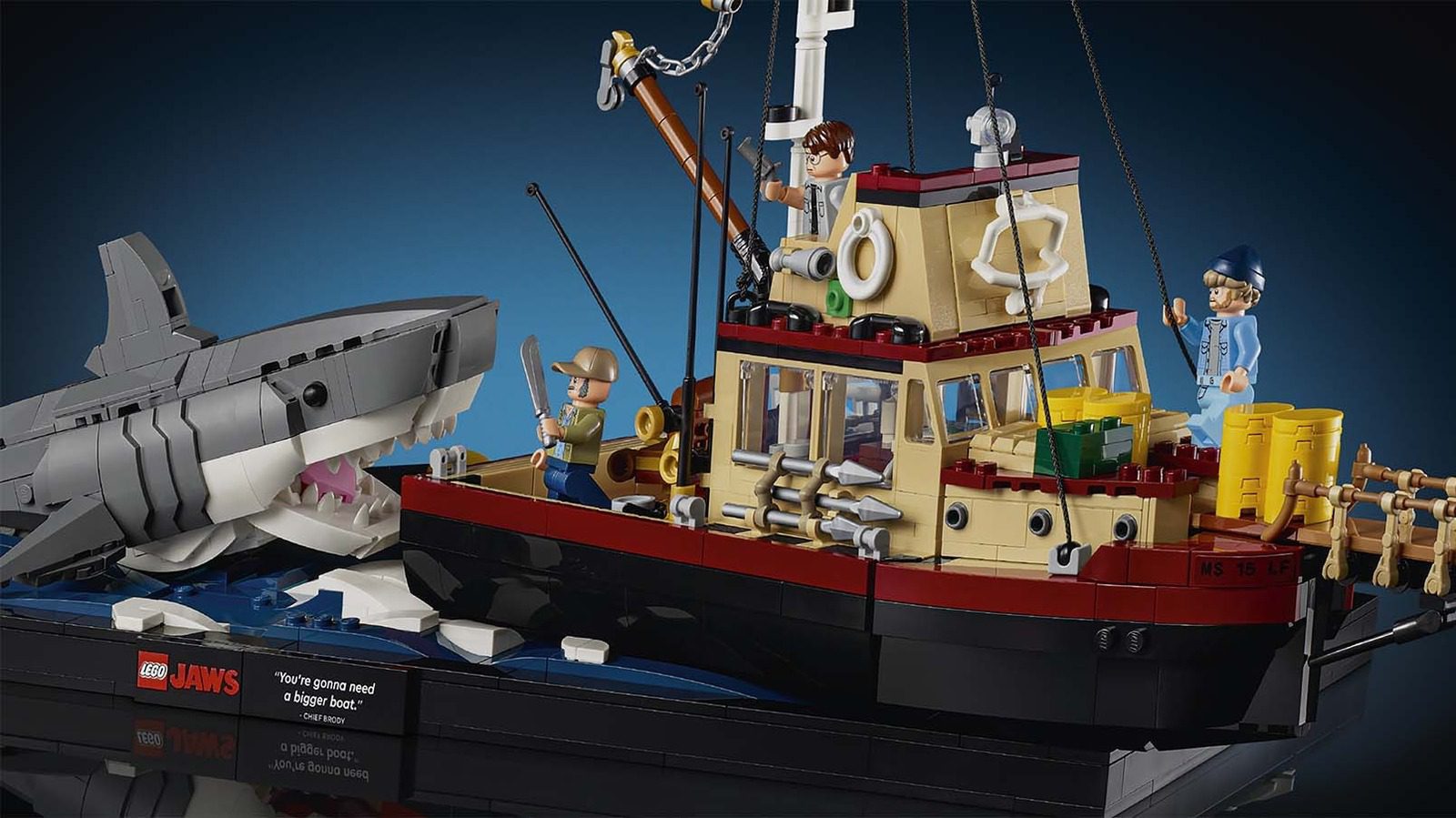 Souris, fils de brique : le nouvel ensemble LEGO Jaws construit le requin et l'orque de Steven Spielberg
