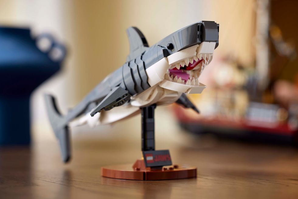 construction de requin avec l'ensemble mâchoires lego