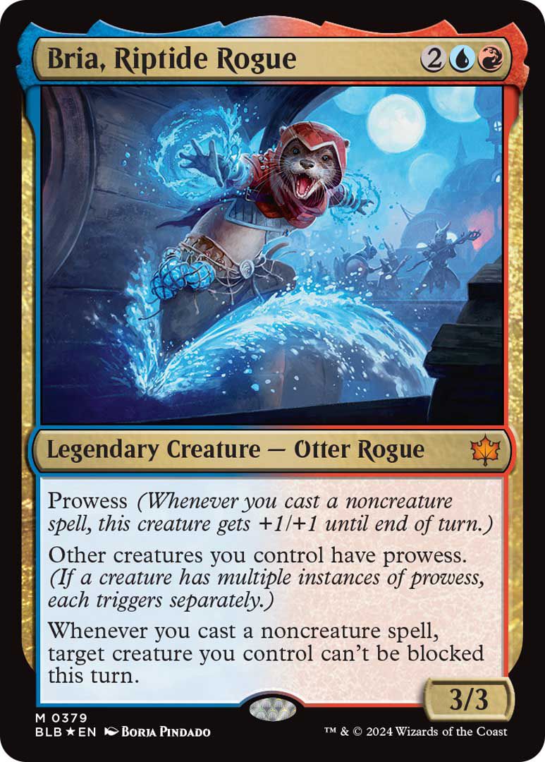 Bria, Riptide Rogue est une créature légendaire, une loutre voleuse avec des prouesses 3/3.