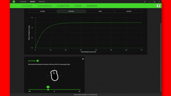 rotation de la souris razer et sensibilité dynamique