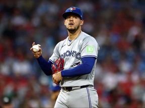 José Berrios des Blue Jays de Toronto réagit.