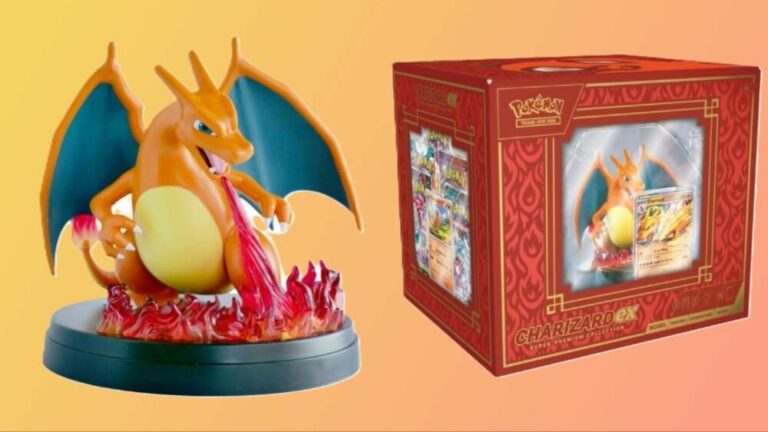 La nouvelle collection Pokémon TCG Super-Premium avec statue de Charizard est disponible en précommande
