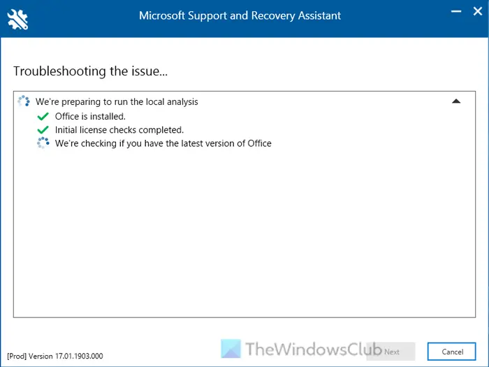 Il y a un problème avec votre compte ou votre appareil dans Word, Excel, PowerPoint