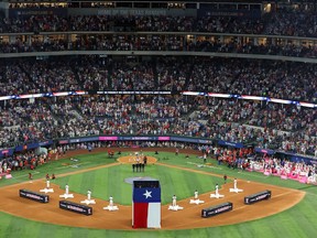 Une vue générale du stade pendant le T-Mobile Home Run Derby au Globe Life Field le 15 juillet 2024 à Arlington, Texas.