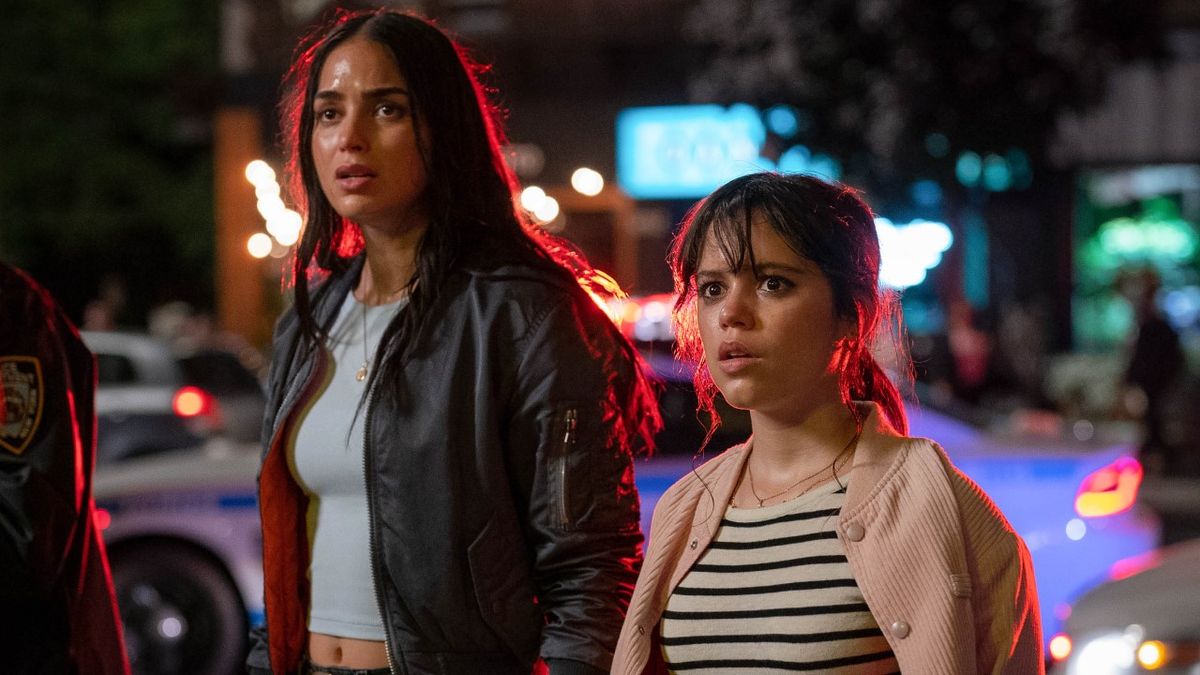 Melissa Barrera and Jenna Ortega in Scream VI.