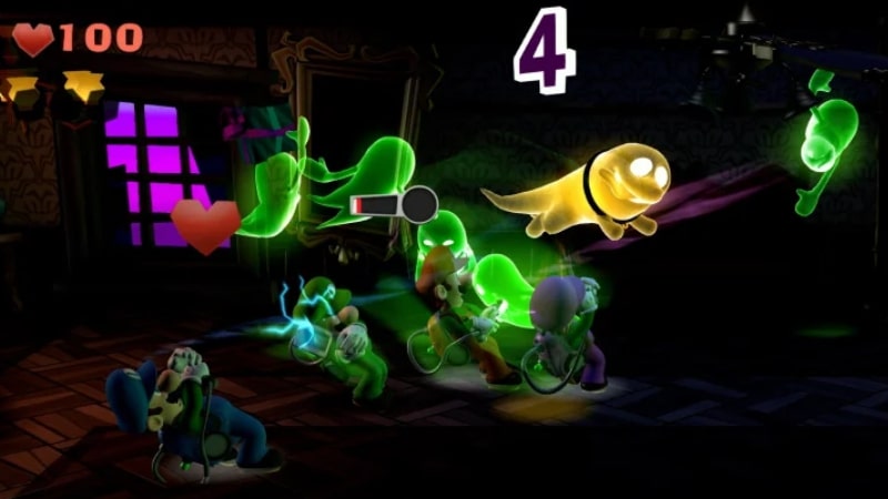 Options de changement d'armes de Luigi's Mansion 2 HD