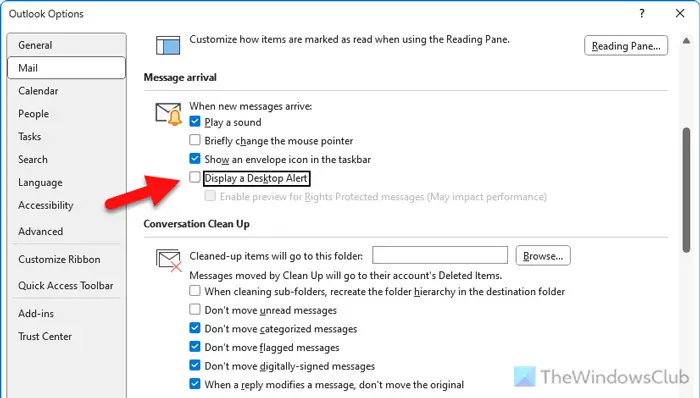 Comment recevoir des notifications pour les sous-dossiers dans Outlook