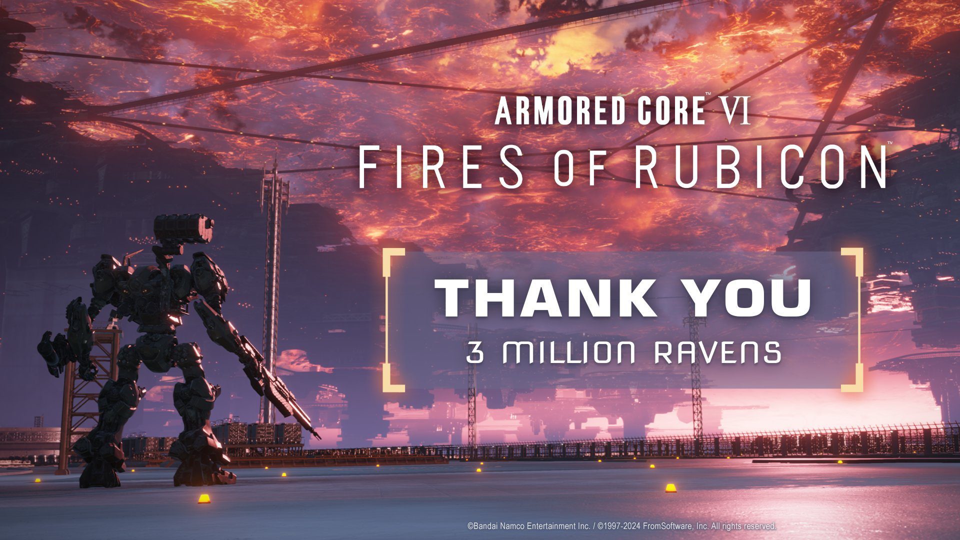 Armored Core VI: Fires of Rubicon : les expéditions et les ventes numériques dépassent les trois millions    
