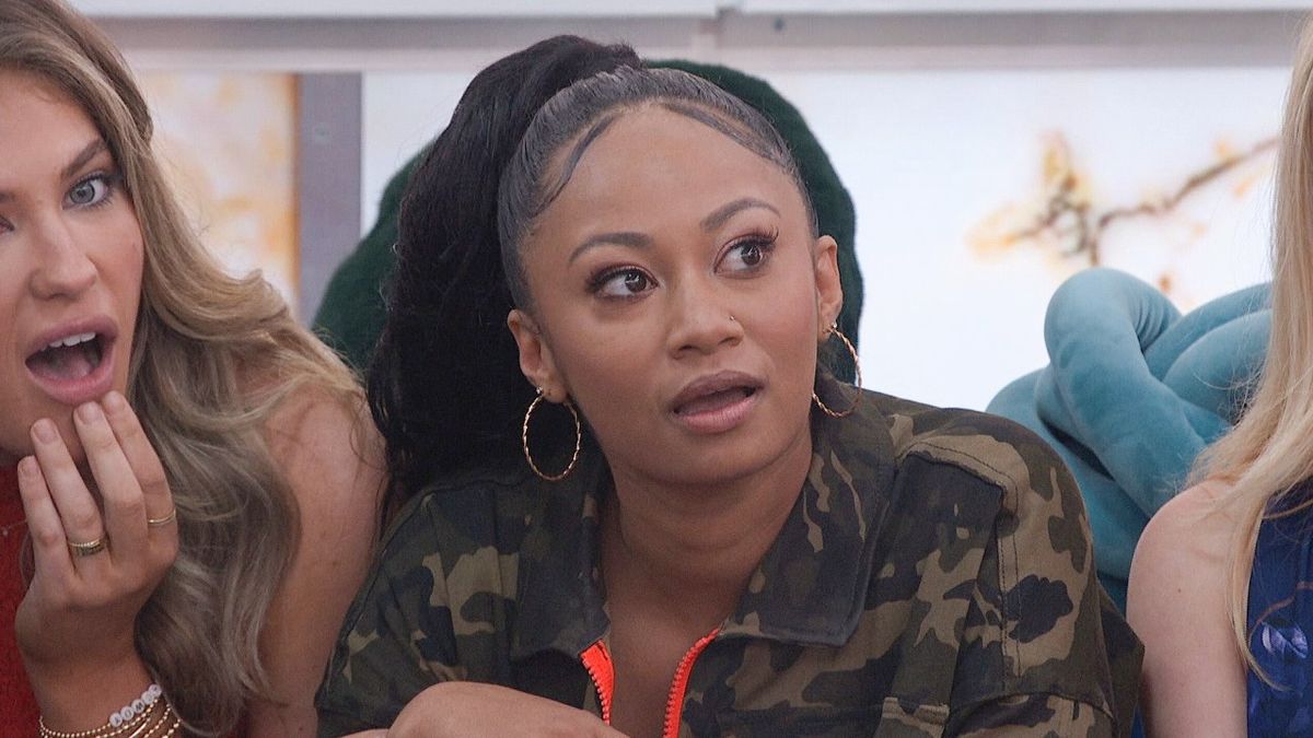 Chelsie reacting to her brutal Big Brother Season 26 downgrade punishment