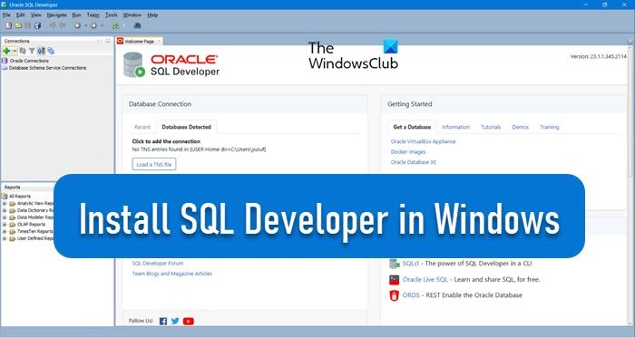 Comment installer SQL Developer sous Windows 11