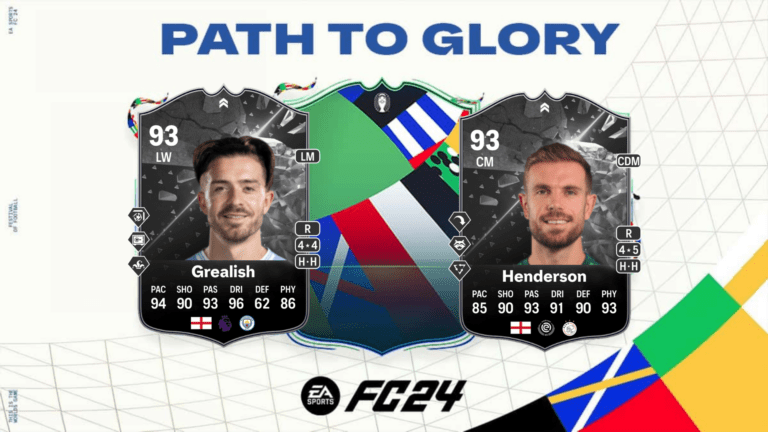 An image of Grealish and Henderson Showdown SBC solutions in EA FC 24