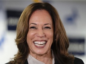 La vice-présidente Kamala Harris s'exprime au siège de sa campagne à Wilmington, Del., le lundi 22 juillet 2024.