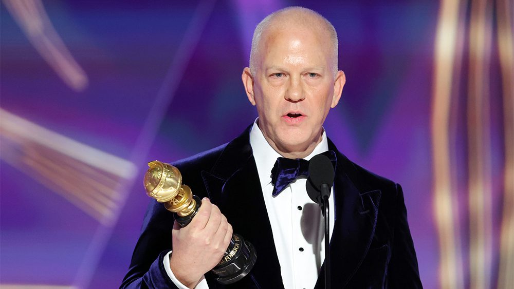 BEVERLY HILLS, CALIFORNIA - JANUARY 10: 80th Annual GOLDEN GLOBE AWARDS -- Pictured: Honoree Ryan Murphy accepts the Carol Burnett Award onstage at the 80th Annual Golden Globe Awards held at the Beverly Hilton Hotel on January 10, 2023 in Beverly Hills, California. -- (Photo by Rich Polk/NBC via Getty Images)