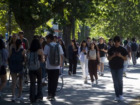 Étudiants de l'Université de la Colombie-Britannique à Vancouver, en Colombie-Britannique