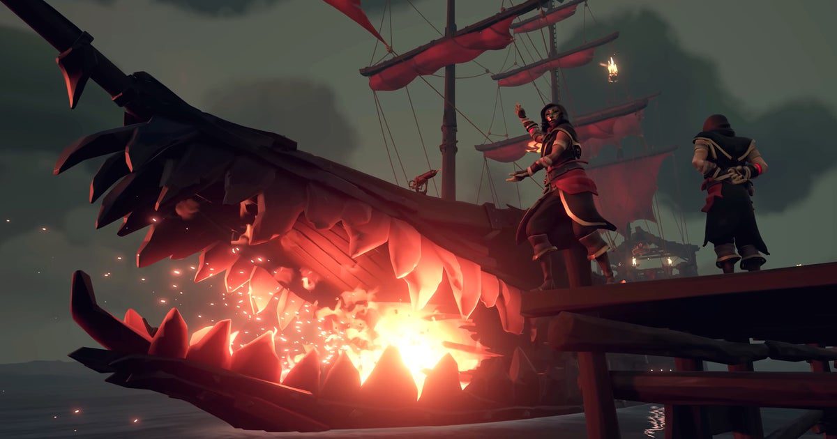 Le navire de guerre de Sea of ​​Thieves, doté de 10 canons et crachant du feu, prendra la mer la semaine prochaine
