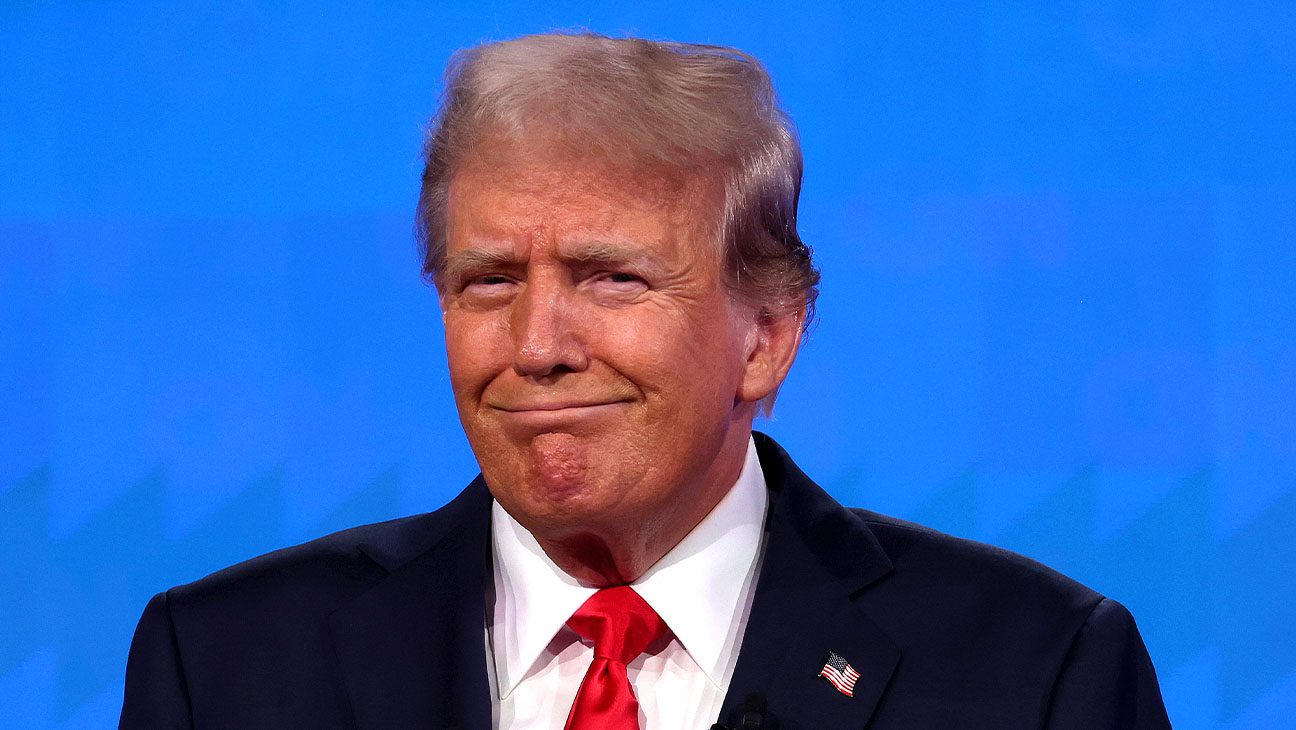 Donald Trump at his June 27 presidential debate with President Joe Biden.