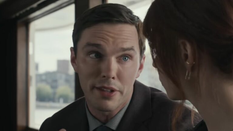 Nicholas Hoult talking in The Menu