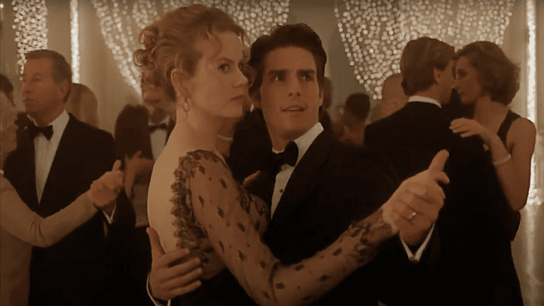 Nicole Kidman and Tom Cruise dancing in Eyes Wide Shut