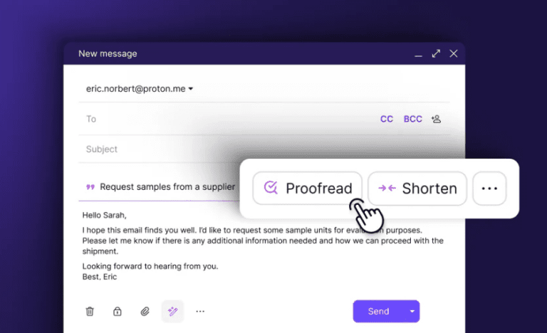 Proton Mail dispose désormais d’un assistant d’écriture IA axé sur la confidentialité
