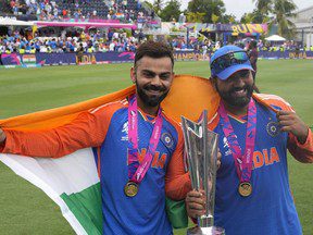 Sharma, son entraîneur et deux autres superstars se rendent au coucher du soleil du cricket