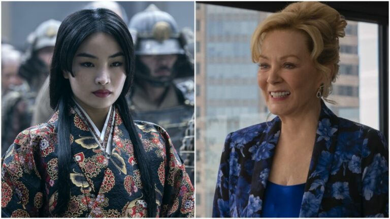 Anna Sawai in Shogun and Jean Smart in Hacks