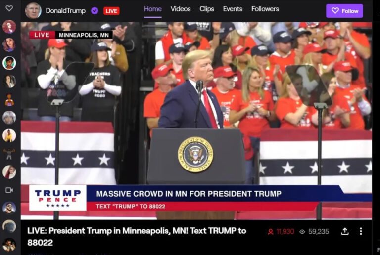 Twitch restaure le compte Twitch de l’ancien président Trump