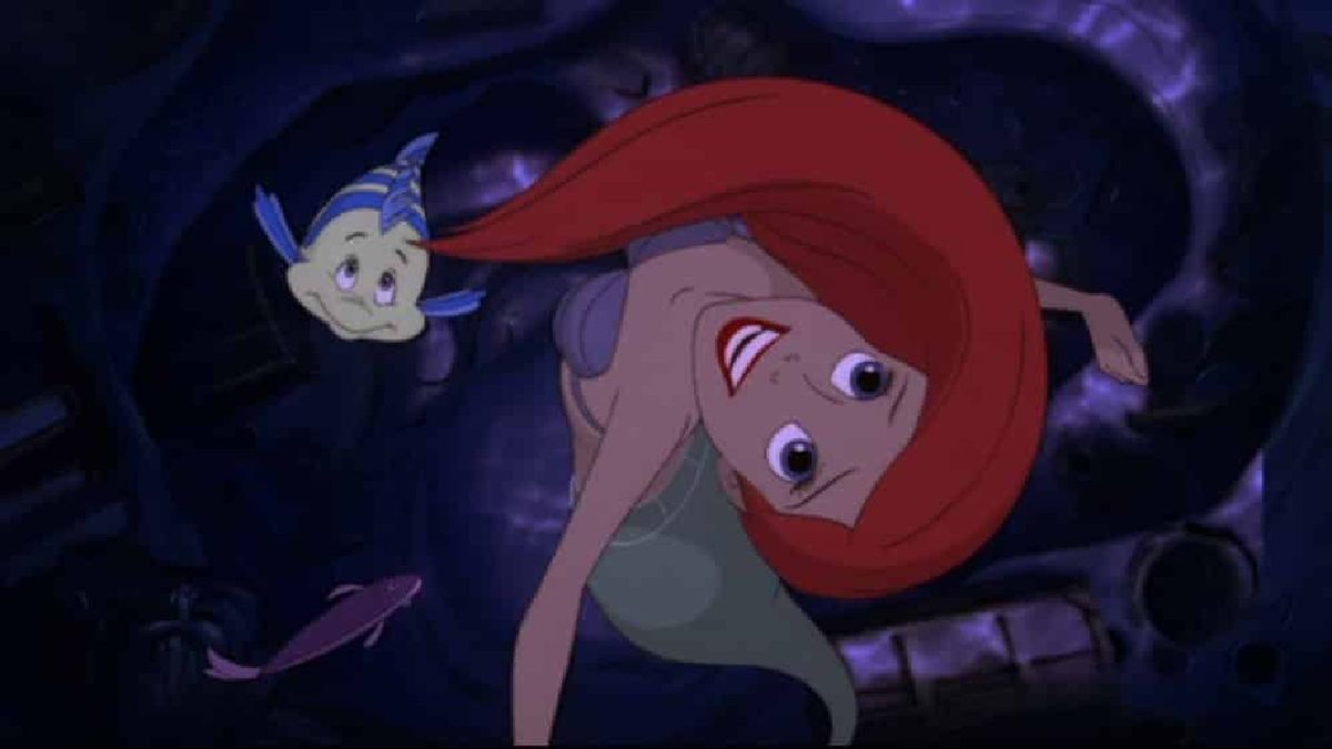 Ariel and Flounder in The Little Mermaid.