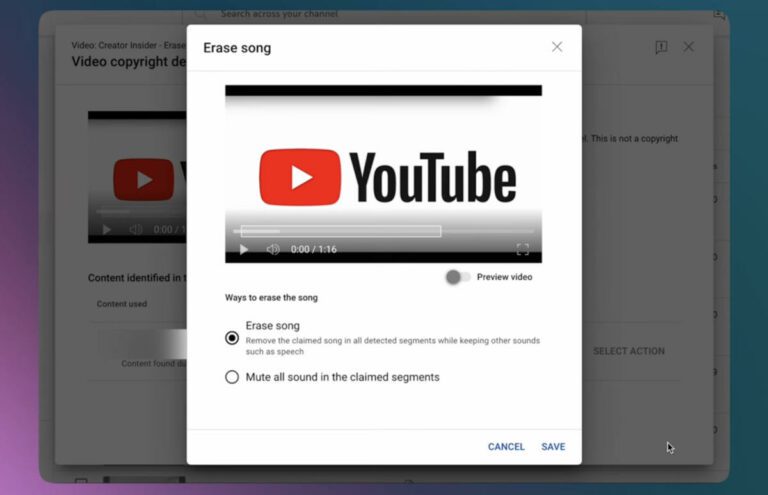 YouTube met à niveau son outil « effacer une chanson » pour supprimer uniquement la musique protégée par des droits d’auteur