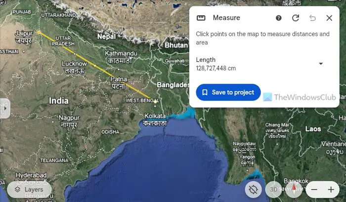 Comment utiliser Google Earth dans le navigateur pour mesurer la distance