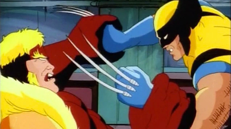 Sabretooth et Wolverine combattent les X-Men La série animée