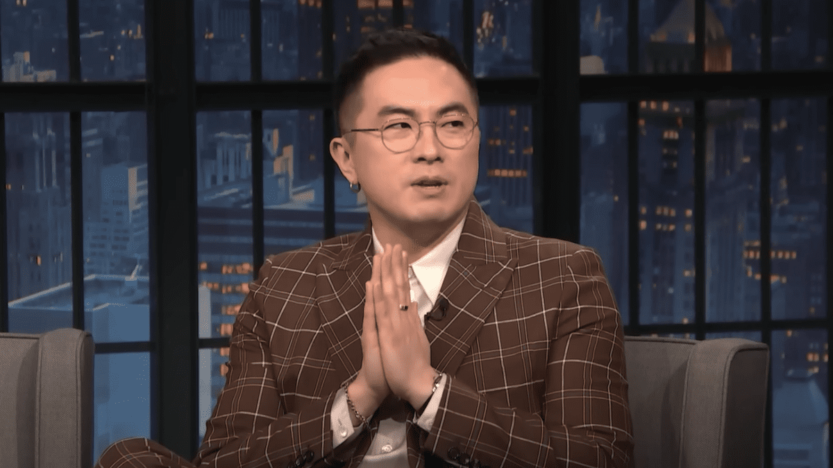 bowen yang during a late night with seth meyers interview in march 2024