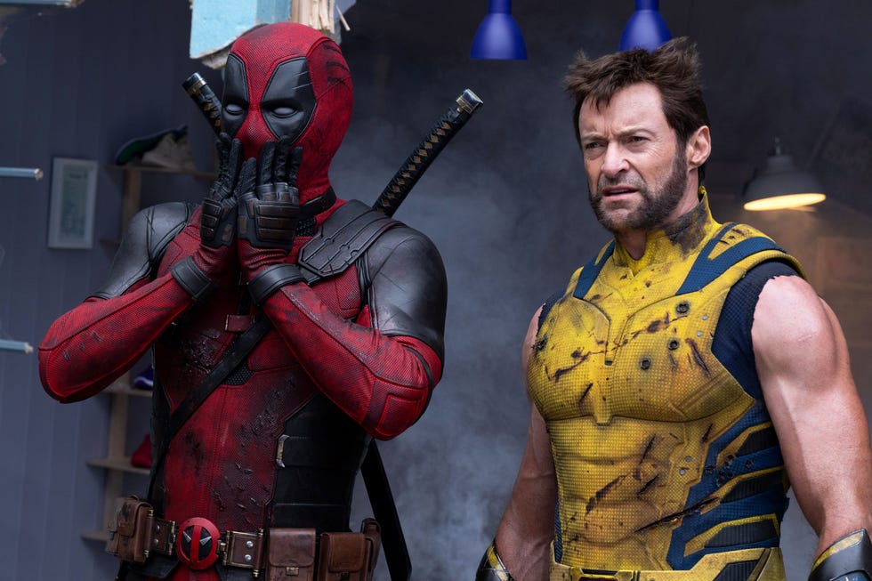 Ryan Reynolds dans le rôle de Deadpool, Hugh Jackman dans le rôle de Wolverine, Deadpool et Wolverine