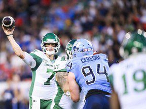 Les Roughriders de la Saskatchewan ne parviennent pas à capitaliser lors de leur défaite de 20 à 19 contre les Argonauts