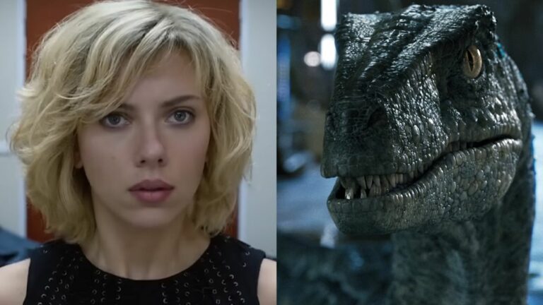 Scarjo in 2014 action thriller &quot;Lucy,&quot; A clever girl from Jurassic World. 