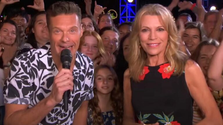 Vanna White makes a guest appearance on American Idol alongside host Ryan Seacrest.