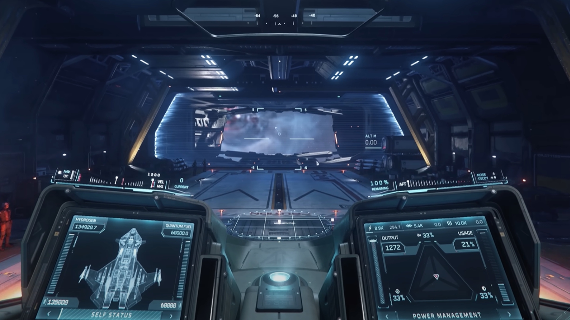 Mise à jour 3.24 de Star Citizen : Le cockpit d'un vaisseau du jeu spatial Star Citizen de Cloud Imperium