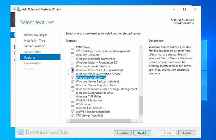 Comment activer ou désactiver le service de recherche Windows dans Windows Server