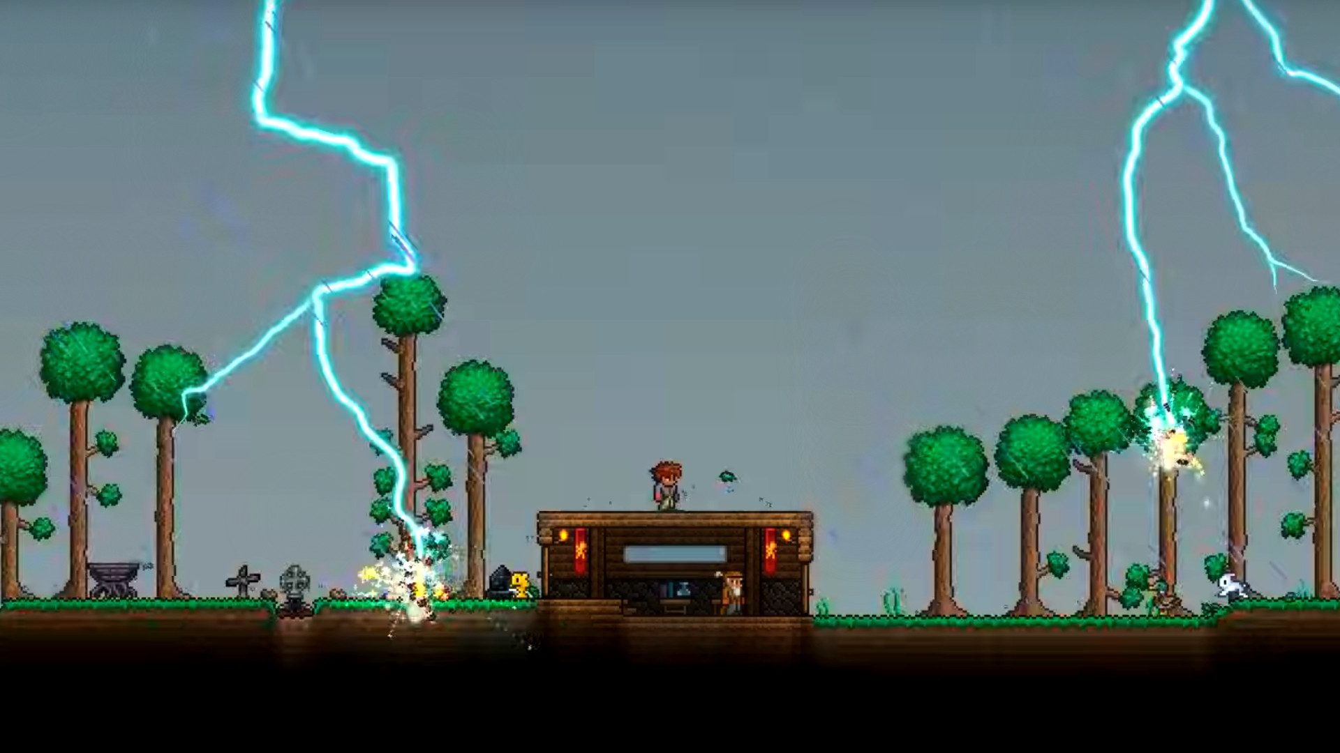 Terraria 1.4.5 rend la météo beaucoup plus dramatique et dangereuse
