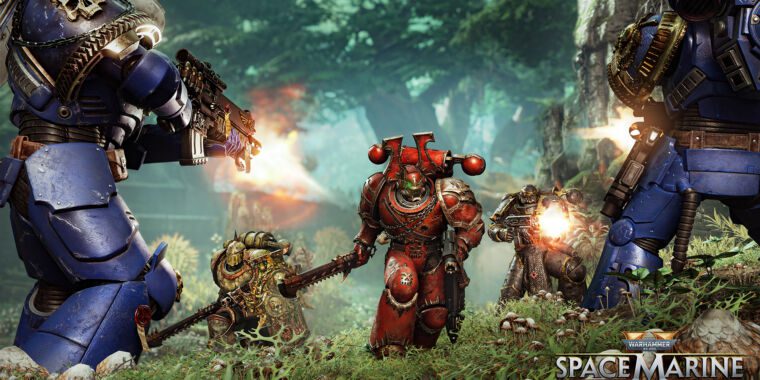 Warhammer 40K: Space Marine 2 est un jeu de tir et de tranchage heavy metal sérieux