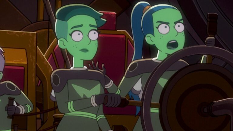 Tendi and her sister at the helm of an Orion ship