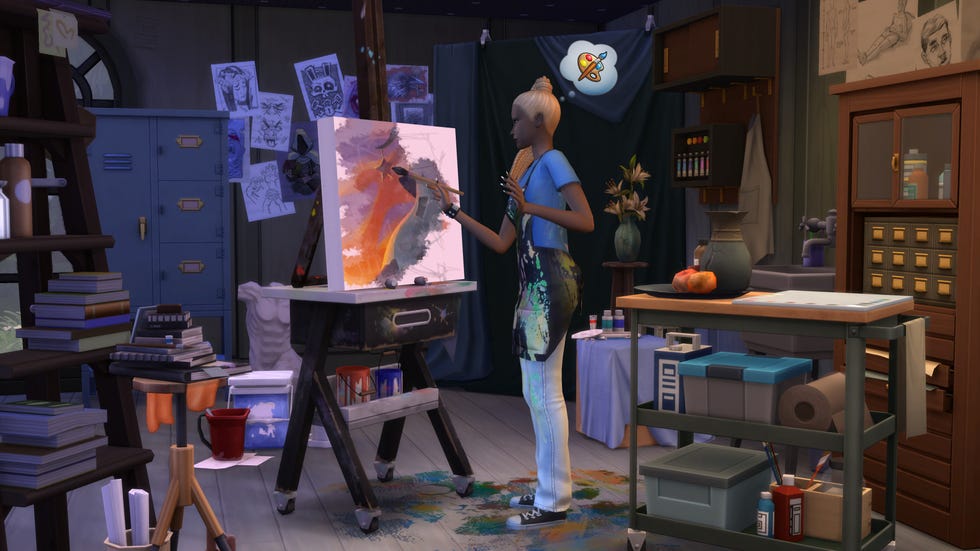 kit studio d'artiste les sims 4